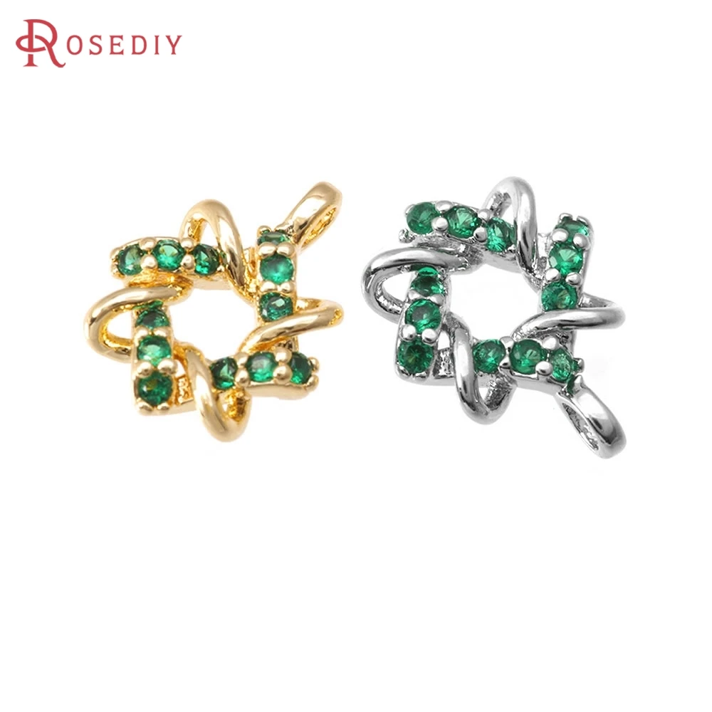 4PCS 18K Gold Color Brass and Zircon Twist Flower Charms Pendants High Quality Diy Necklace Earrings Jewelry Making Accessories
4PCS 18K Gold Color Brass and Zircon Twist Flower Charms Pendants High Quality Diy Necklace Earrings Jewelry Making Accessories