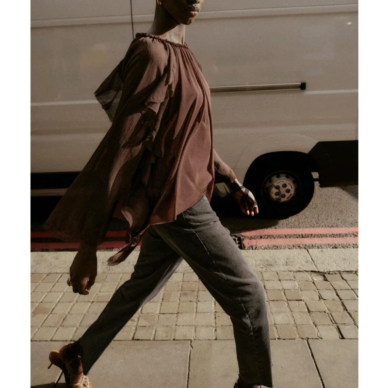 Autumn New Arrival Women's irt Bow Tie Decorative Long Sve round Ne Drapey Layered irt Casual Loose Polyester
Autumn New Arrival Women's irt Bow Tie Decorative Long Sve round Ne Drapey Layered irt Casual Loose Polyester