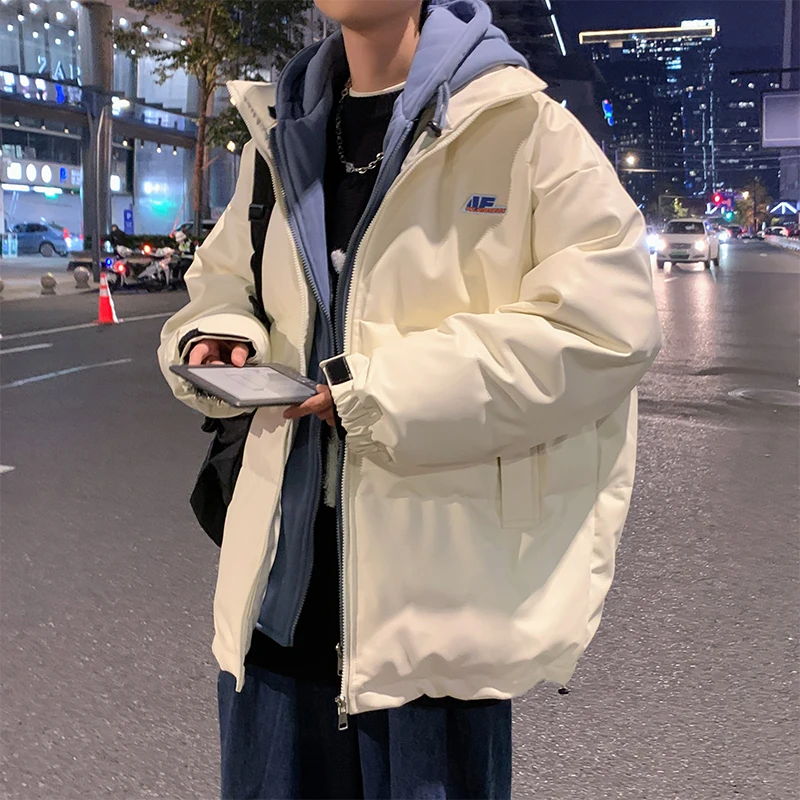 Men's Thickened Cotton Jacket PU Leather Hooded Loose Fit Autumn Winter Fashion Brand High Street Style Casual Zipper Closure
Men's Thickened Cotton Jacket PU Leather Hooded Loose Fit Autumn Winter Fashion Brand High Street Style Casual Zipper Closure
