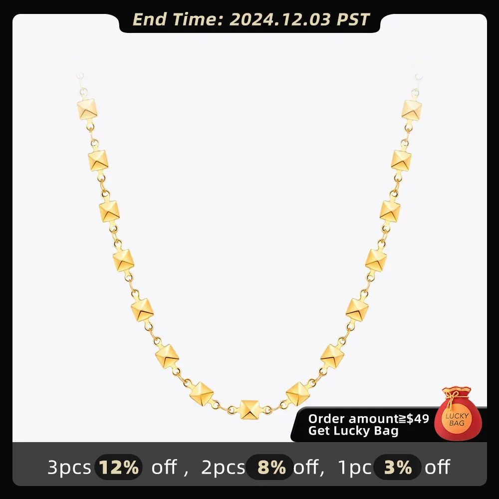 ENFASHION Elegant Pyramid Necklaces For Women Gold Color Necklace Stainless Steel Collier Choker Fashion Jewelry Party P203191
ENFASHION Elegant Pyramid Necklaces For Women Gold Color Necklace Stainless Steel Collier Choker Fashion Jewelry Party P203191
