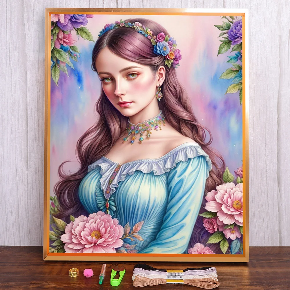Portrait Girl Flower Cross-Stitch DIY Embroidery Complete Kit Painting Hobby Needlework Handicraft Room Decor Home Decor Design
Portrait Girl Flower Cross-Stitch DIY Embroidery Complete Kit Painting Hobby Needlework Handicraft Room Decor Home Decor Design