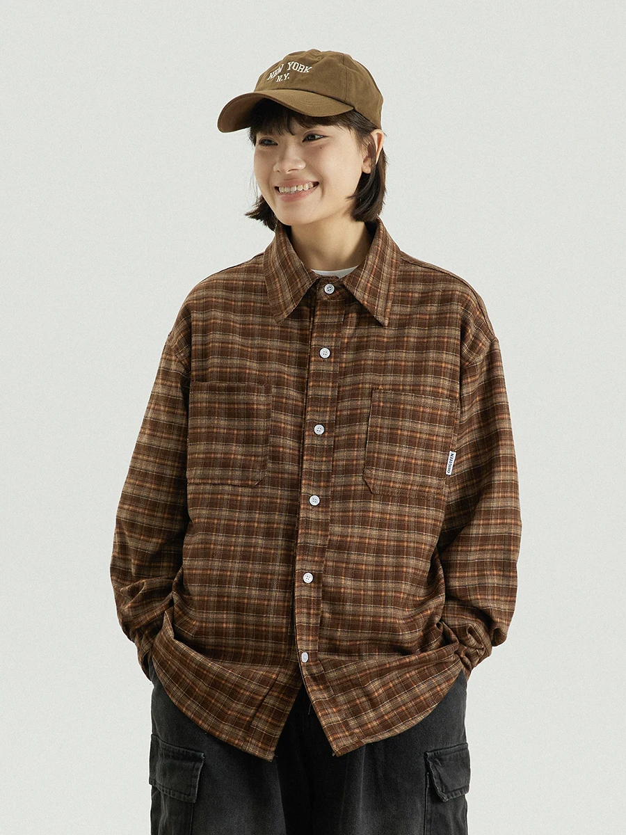 GoodNorth Осенний ретро-русалка в клетку Long Sve irt Loose Neutral Sle Женский дизайн подушечек из смеси полиэстера
GoodNorth Осенний ретро-русалка в клетку Long Sve irt Loose Neutral Sle Женский дизайн подушечек из смеси полиэстера