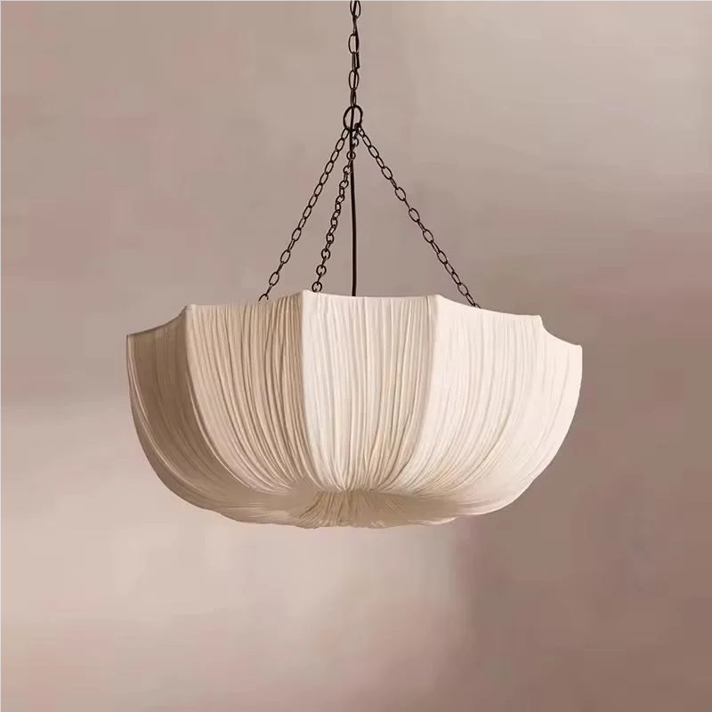 French Retro Wabi-Sabi Style Mid-Century Modern Fabric Pendant Light for Living Room, Bedroom, and Dining Room
French Retro Wabi-Sabi Style Mid-Century Modern Fabric Pendant Light for Living Room, Bedroom, and Dining Room