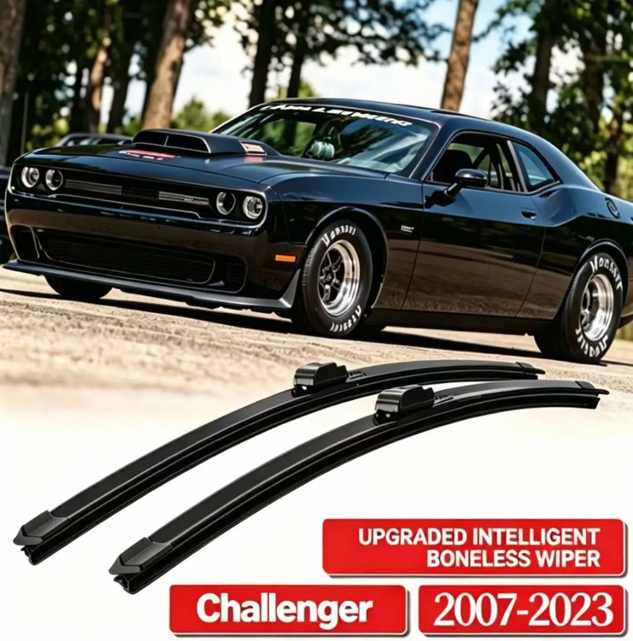 Double Layer Rubber Windshield Wiper Blades Fit For Dodge Challenger 2007-2023 All Models Silent Durable Boneless Car Wipers
Double Layer Rubber Windshield Wiper Blades Fit For Dodge Challenger 2007-2023 All Models Silent Durable Boneless Car Wipers