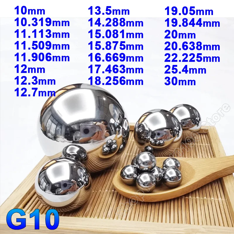 1-10Pcs G10 Grade Bearing Steel Ball GCR15 High Precision Solid Bearings Roller Beads Chromium Steel Ball 10mm 3.319 11.509-30mm
1-10Pcs G10 Grade Bearing Steel Ball GCR15 High Precision Solid Bearings Roller Beads Chromium Steel Ball 10mm 3.319 11.509-30mm