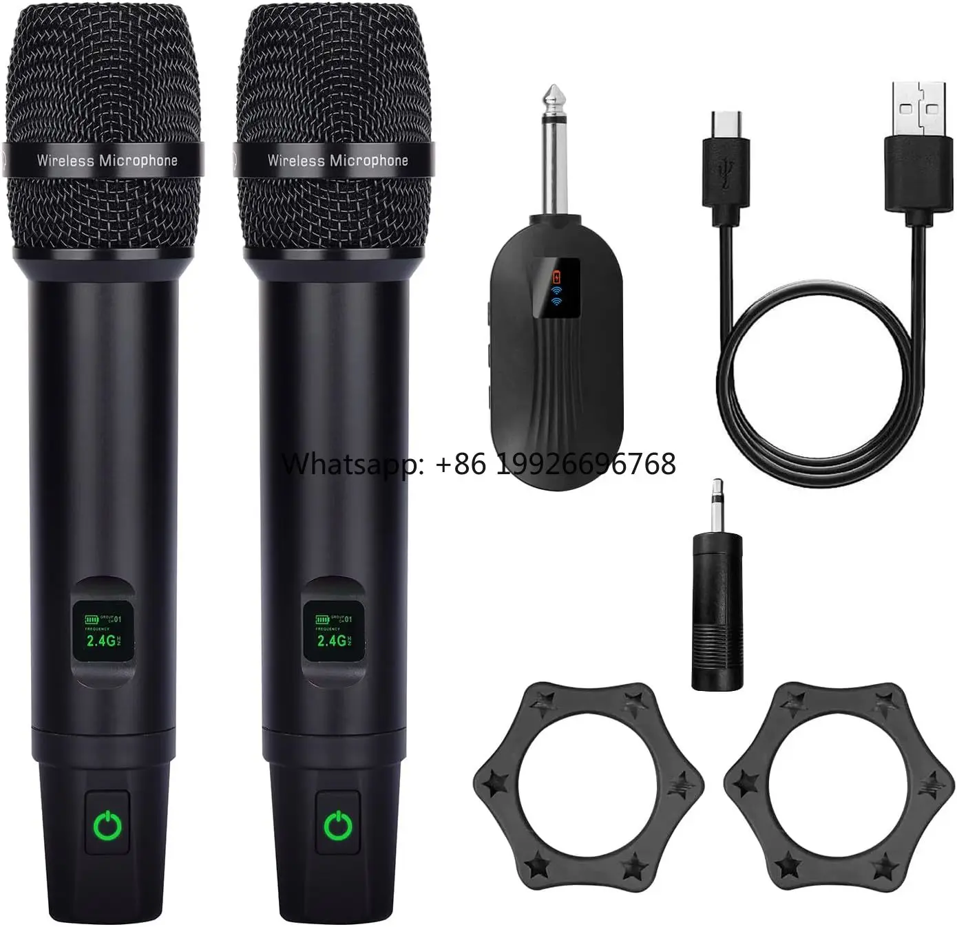 2.4GHz Professional Rechargeable Receiver with 6.35MM(1/4") and 3.5MM(1/8") Handheld Karaoke Microphone for Singing Church
2.4GHz Professional Rechargeable Receiver with 6.35MM(1/4") and 3.5MM(1/8") Handheld Karaoke Microphone for Singing Church