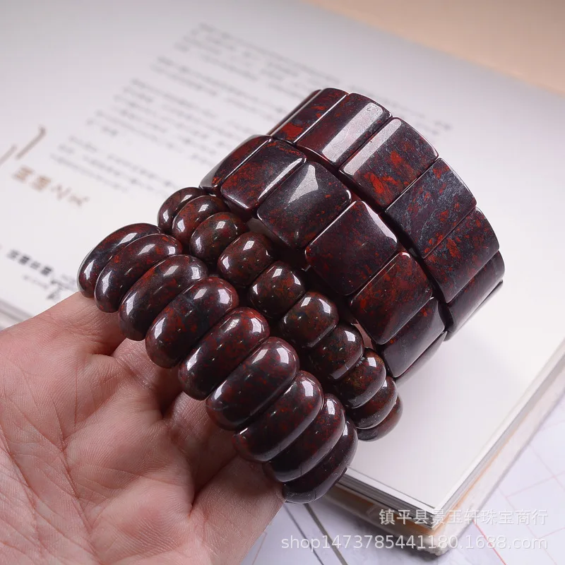 Natural Meteorite Chicken Blood Stone Red Men's Bracelet
Natural Meteorite Chicken Blood Stone Red Men's Bracelet