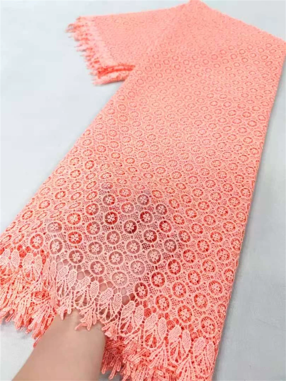 African Nigerian Embroidery Lace Fabric,Cotton,For Sewing,Fabrics,By The Meter,Cloth,Water Soluble,Party Dresses,Tulle,5 Yards
African Nigerian Embroidery Lace Fabric,Cotton,For Sewing,Fabrics,By The Meter,Cloth,Water Soluble,Party Dresses,Tulle,5 Yards