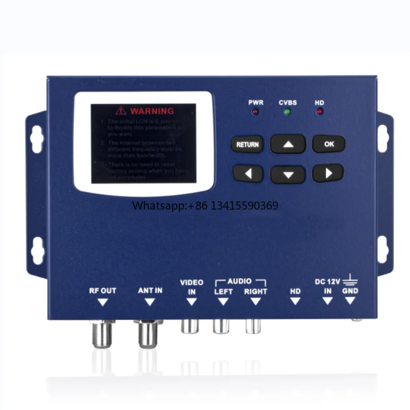 DMB-9591 T All in One H264 HD SD RCA CVBS to DVB-T Modulator MINI DVB-T Modulator
DMB-9591 T All in One H264 HD SD RCA CVBS to DVB-T Modulator MINI DVB-T Modulator