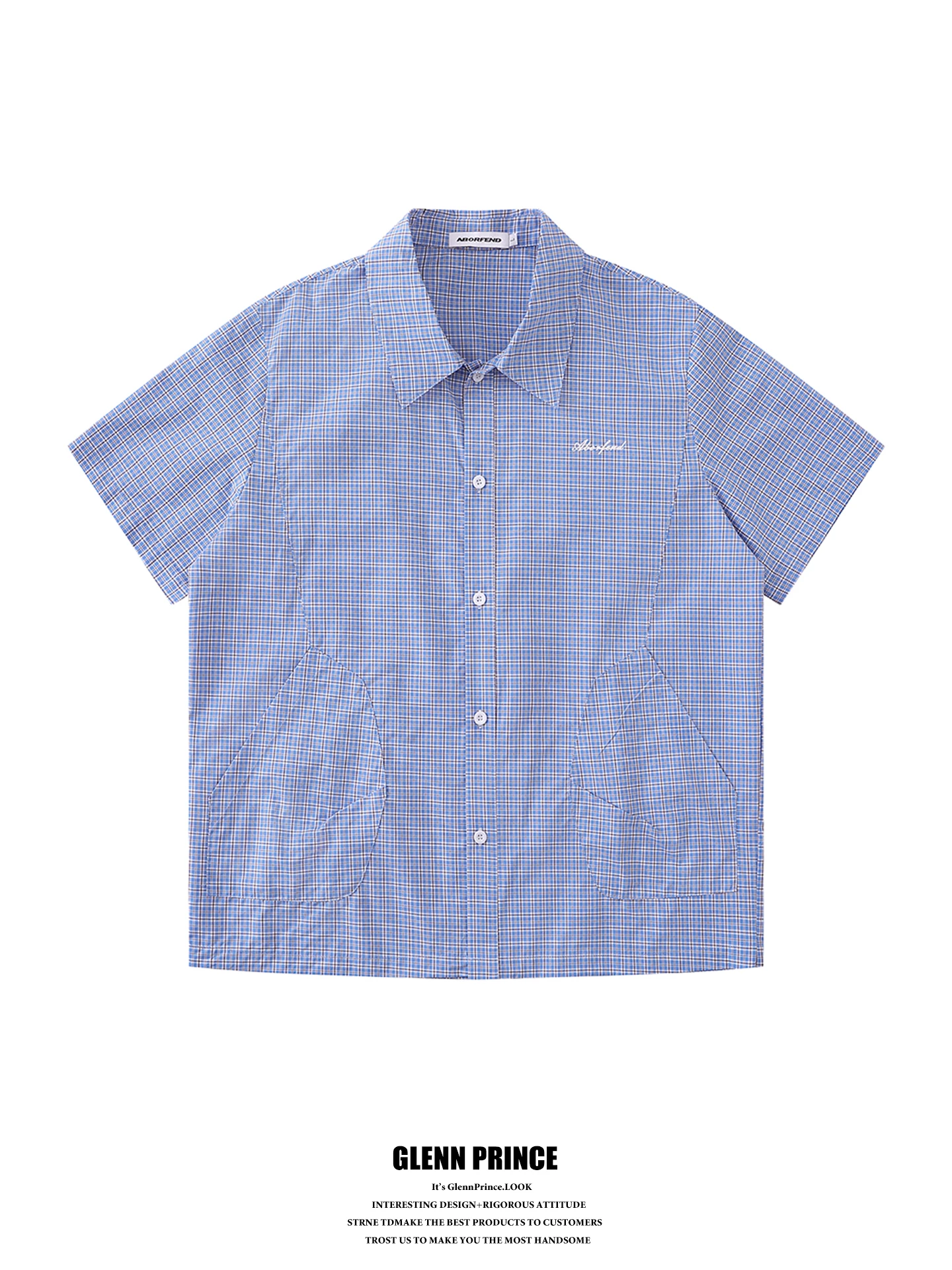 Blue Plaid Short Sleeve Shirt Men's Summer Commute Korean Style Loose Fit Breathable Polyester Cotton Blend Miu Series
Blue Plaid Short Sleeve Shirt Men's Summer Commute Korean Style Loose Fit Breathable Polyester Cotton Blend Miu Series