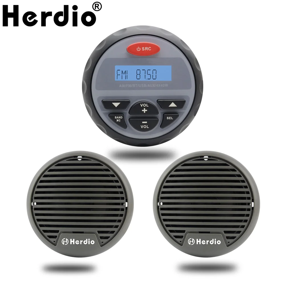 Marine Waterproof Bluetooth Stereo Radio Marine Audio USB MP3 Player Audio System FM AM 3 "ATV Motorcycle Waterproof Speaker
Marine Waterproof Bluetooth Stereo Radio Marine Audio USB MP3 Player Audio System FM AM 3 "ATV Motorcycle Waterproof Speaker