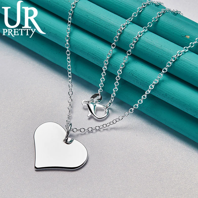 URPRETTY 925 Sterling Silver Heart Shaped Advanced Pendant Necklace 16/18/20/22/24/26/28/30 Inch For Woman Wedding Jewelry
URPRETTY 925 Sterling Silver Heart Shaped Advanced Pendant Necklace 16/18/20/22/24/26/28/30 Inch For Woman Wedding Jewelry