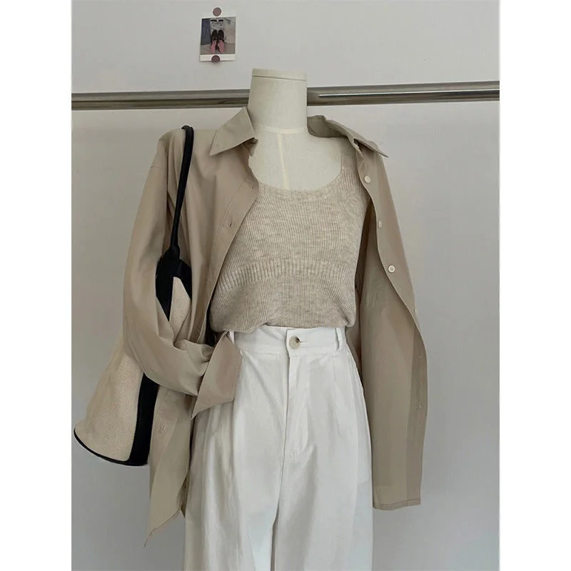 Весна 2024, женские повседневные длинные брюки для отдыха с высокой талией, жилет, комплект из футболки, дизайн, эффект похудения
Весна 2024, женские повседневные длинные брюки для отдыха с высокой талией, жилет, комплект из футболки, дизайн, эффект похудения