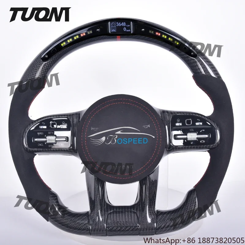 LED Shift Lights Display Carbon Fiber Steering Wheel For Mercedes Benz W204 W205 AM-G A45
LED Shift Lights Display Carbon Fiber Steering Wheel For Mercedes Benz W204 W205 AM-G A45