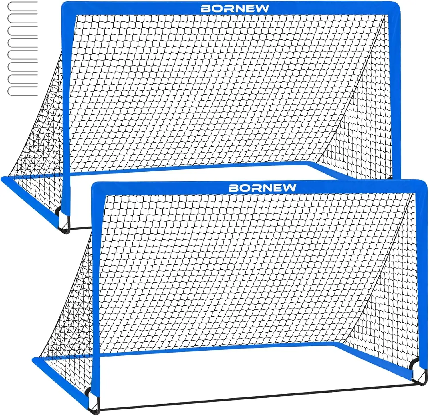 Soccer Goal Set 2 Pack 6x4 ft Pop Up Soccer Nets for Kids Backyard Training Outdoor Games with Carry Bag and Ground Stakes
Soccer Goal Set 2 Pack 6x4 ft Pop Up Soccer Nets for Kids Backyard Training Outdoor Games with Carry Bag and Ground Stakes