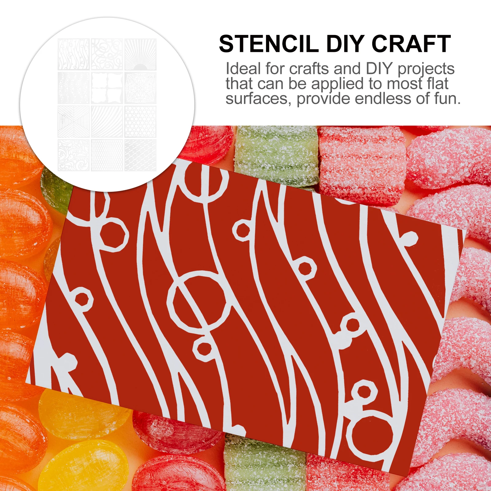 12pcs Mixed Pattern Painting Stencils For Diy Crafts Smooth Reusable Scrapbook Stencil Template For Wall Art Cake Decoration
12pcs Mixed Pattern Painting Stencils For Diy Crafts Smooth Reusable Scrapbook Stencil Template For Wall Art Cake Decoration
