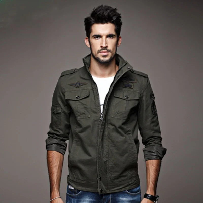 Jackets Coat Casual Army Military Outdoor Slim Jacket Men Plus Size Cargo Jacket M-6XL Air Force Spring Autumn Cargo Mens Coat
Jackets Coat Casual Army Military Outdoor Slim Jacket Men Plus Size Cargo Jacket M-6XL Air Force Spring Autumn Cargo Mens Coat