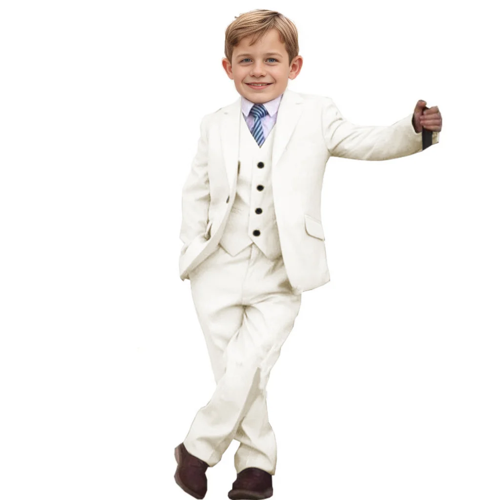 Casual Suit For Boy Notched Lapel Single Button Blazer Vest And Pants 3 Pieces Tuxedo High Quality Prom Evening Party Dress
Casual Suit For Boy Notched Lapel Single Button Blazer Vest And Pants 3 Pieces Tuxedo High Quality Prom Evening Party Dress
