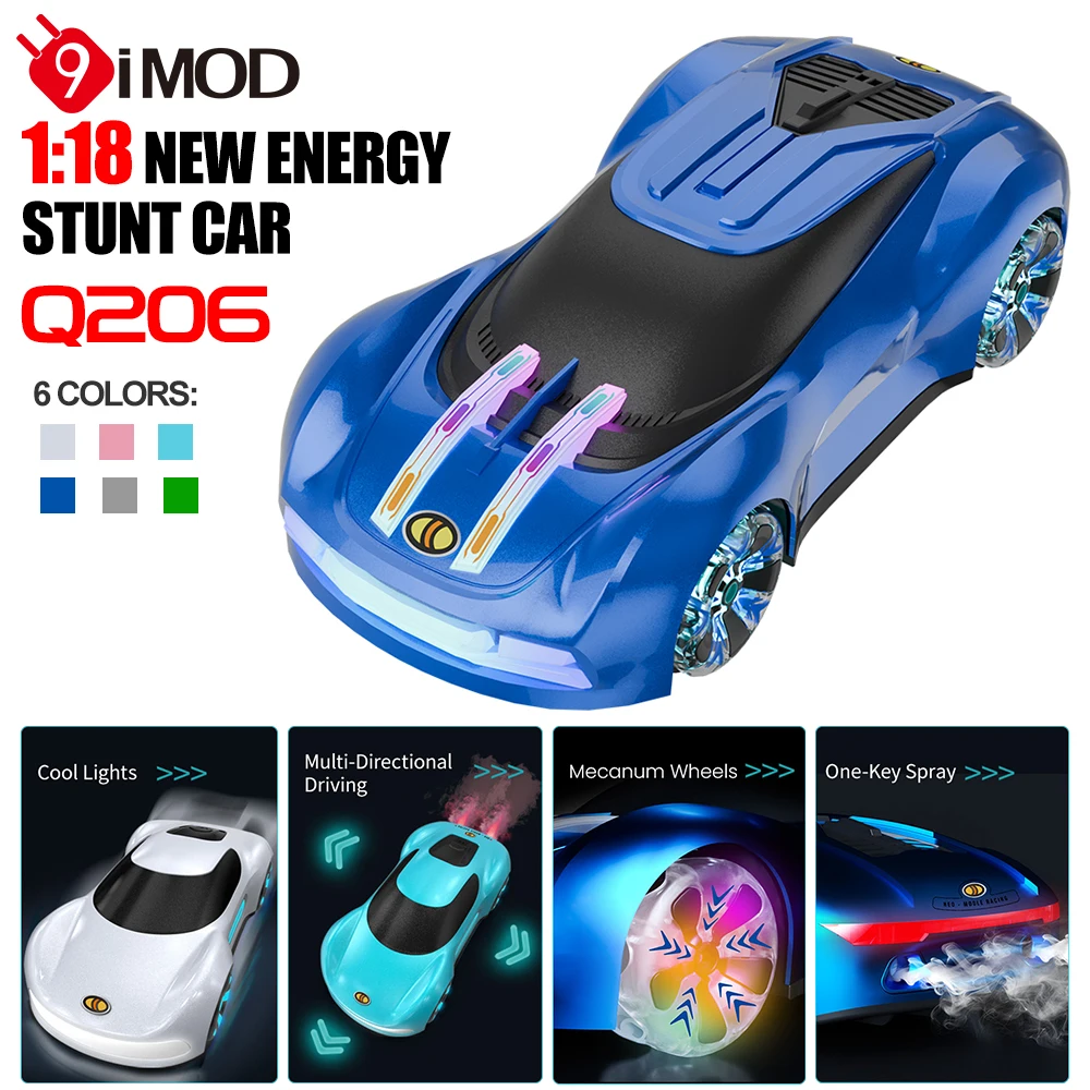 9IMOD 1:18 RC Car Q206 Stunt Car One-Key Spray Cool Lights New Energy Concept Car Remote Control Vehicle Drifting Racing
9IMOD 1:18 RC Car Q206 Stunt Car One-Key Spray Cool Lights New Energy Concept Car Remote Control Vehicle Drifting Racing