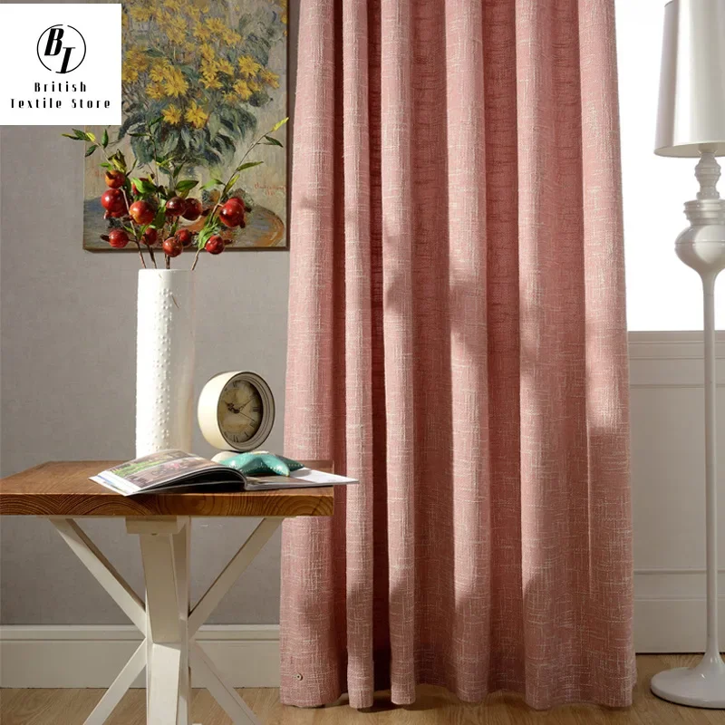 European Style Curtains for Living Room Bedroom Modern Minimalist Solid Color Put Burlap Curtains Pink Solid Color Simple Decor
European Style Curtains for Living Room Bedroom Modern Minimalist Solid Color Put Burlap Curtains Pink Solid Color Simple Decor