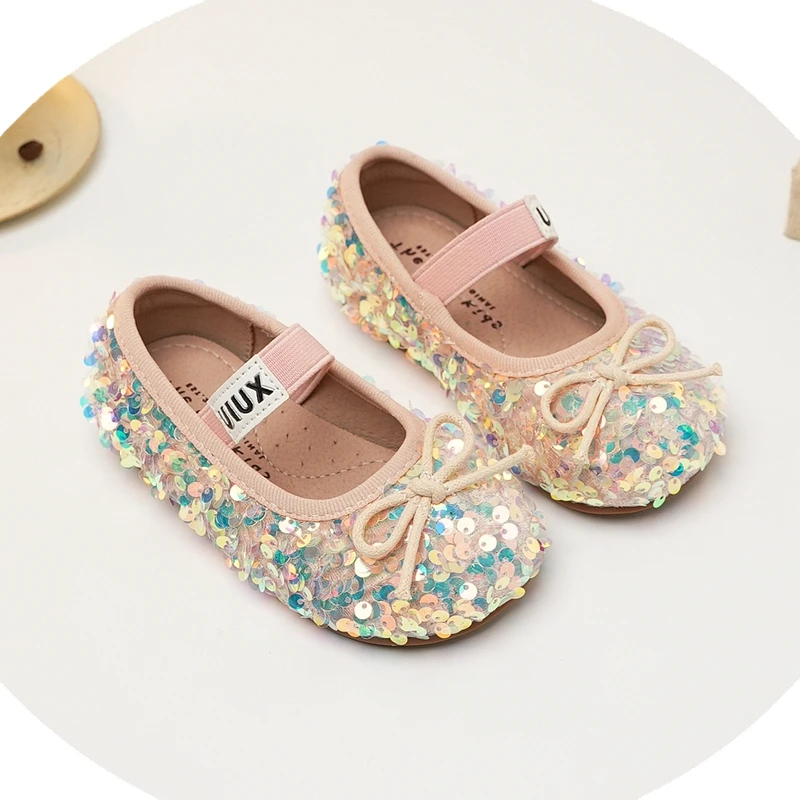 Kids Girls Bling Glitter Party Shoes,Soft Sole Ballet Flats with Elastick Band,Silver/Black/Pink/Brown Flats Baby Bowtie Walkers
Kids Girls Bling Glitter Party Shoes,Soft Sole Ballet Flats with Elastick Band,Silver/Black/Pink/Brown Flats Baby Bowtie Walkers