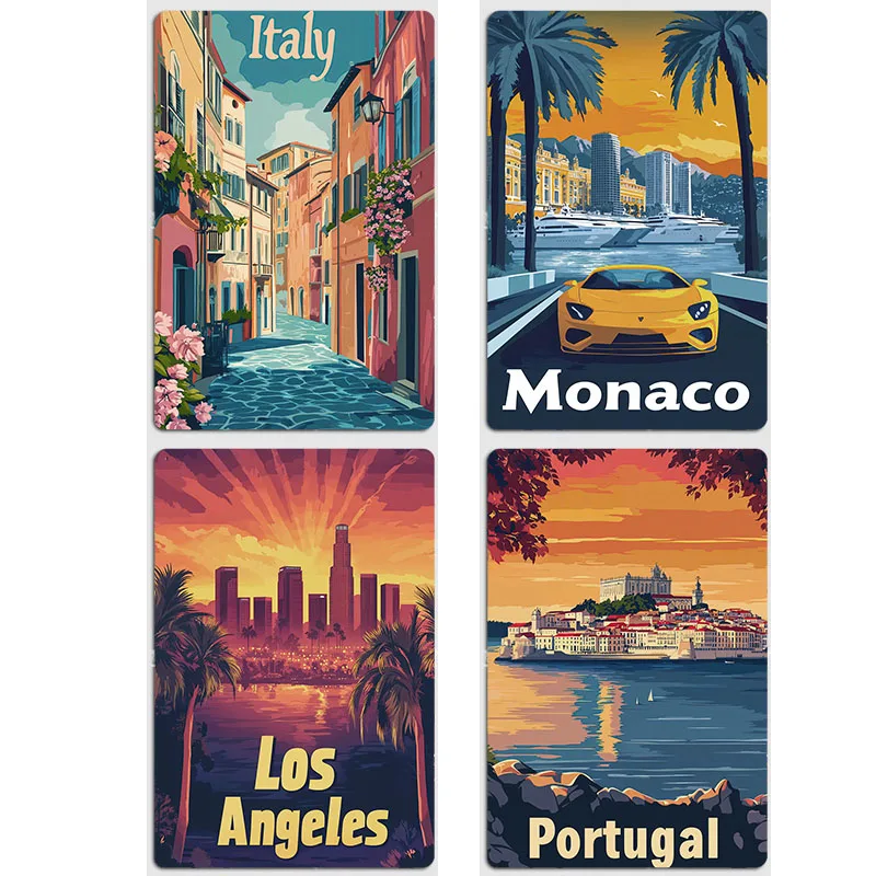 Italy Los Angeles Monaco Cityscape Portugal Travel Retro Posters Metal Sign Poster Bar Bedroom Wall Home Decor Room Decoration
Italy Los Angeles Monaco Cityscape Portugal Travel Retro Posters Metal Sign Poster Bar Bedroom Wall Home Decor Room Decoration