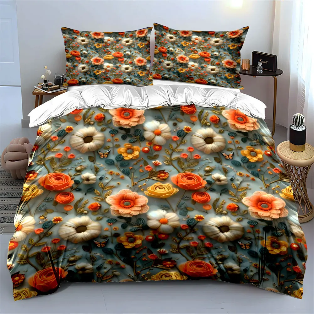 Floral Pattern Three-Piece Set Multiple sizes kid's and adults' bedroom Exquisite 3PC bedding set, gift
Floral Pattern Three-Piece Set Multiple sizes kid's and adults' bedroom Exquisite 3PC bedding set, gift