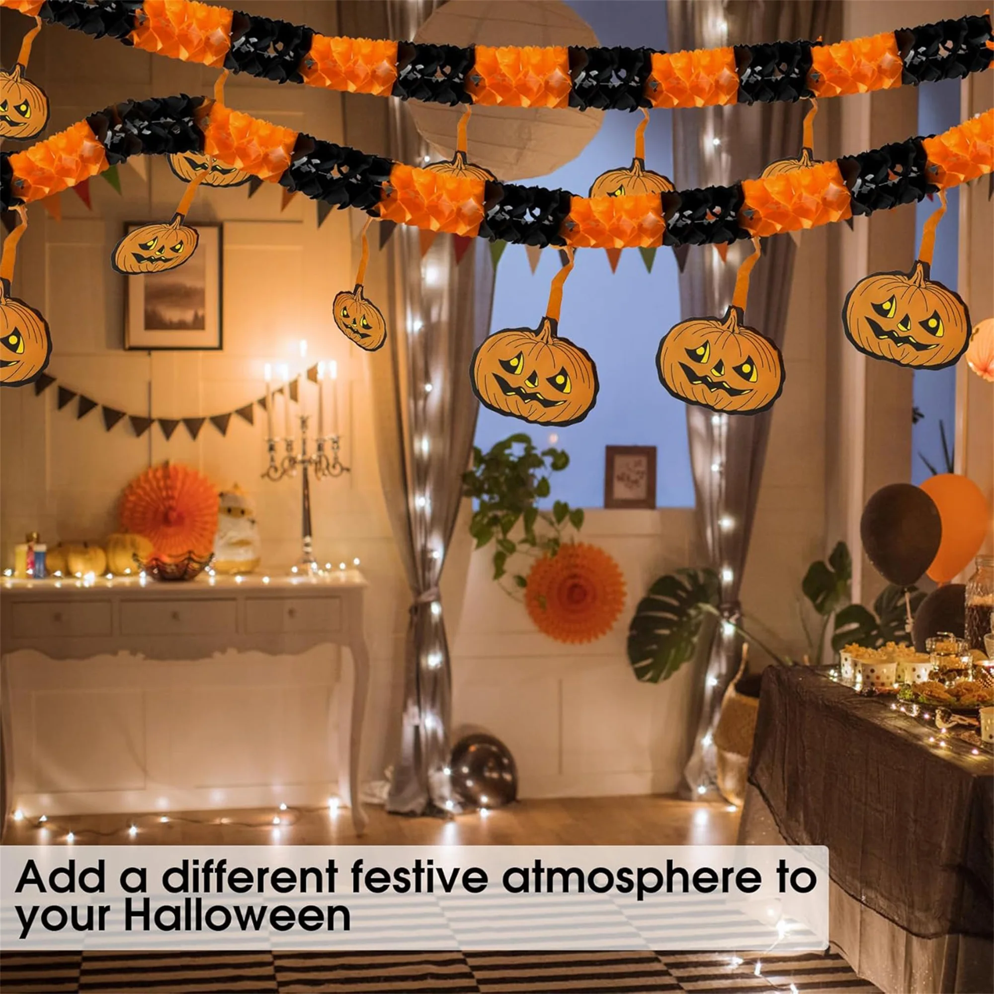Halloween Party Decorations Set with Pull Flower Pumpkin Paper Garland Hanging Banner for Home Hotel Office Garden Bar Theme
Halloween Party Decorations Set with Pull Flower Pumpkin Paper Garland Hanging Banner for Home Hotel Office Garden Bar Theme