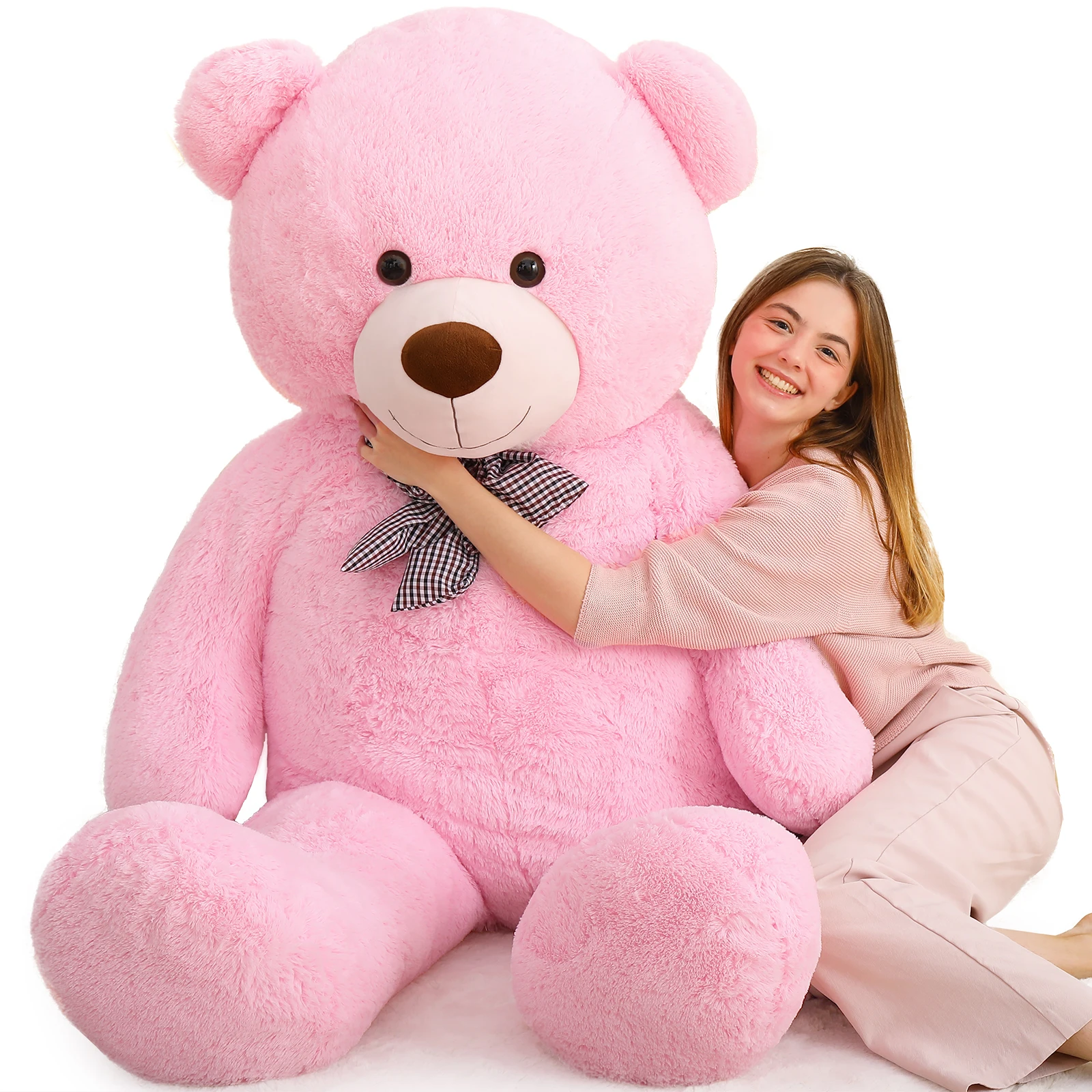 MaoGoLan Giant Teddy Bear 6 Feet Tall, Pink Human Size Big Teddy Bear Stuffed Animal for Boyfriend,Girlfriend,Wife on Valentines
MaoGoLan Giant Teddy Bear 6 Feet Tall, Pink Human Size Big Teddy Bear Stuffed Animal for Boyfriend,Girlfriend,Wife on Valentines
