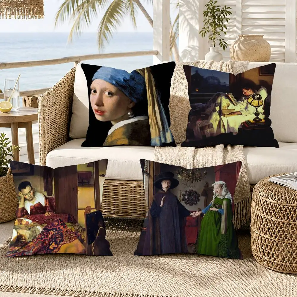 Johannes Vermeer Art Pillow Case for Sofa Living Room Home office Decor Protective Cover
Johannes Vermeer Art Pillow Case for Sofa Living Room Home office Decor Protective Cover