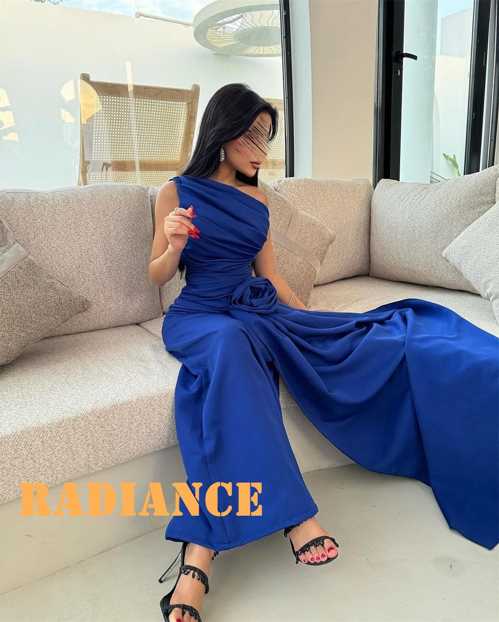 Customized Fashion Blue Jersey Evening Dress Temperament One Shoulder Sleeveless Homecoming Dress Luxury Vestido De Festa
Customized Fashion Blue Jersey Evening Dress Temperament One Shoulder Sleeveless Homecoming Dress Luxury Vestido De Festa