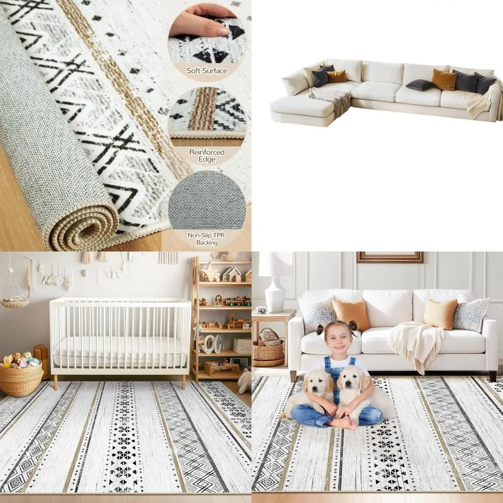 8x10 Area Rugs for Living Room Washable Moroccan Farmhouse Neutral Geometric Low Pile Non-Slip Soft Print Pattern Rug for Bedroo
8x10 Area Rugs for Living Room Washable Moroccan Farmhouse Neutral Geometric Low Pile Non-Slip Soft Print Pattern Rug for Bedroo