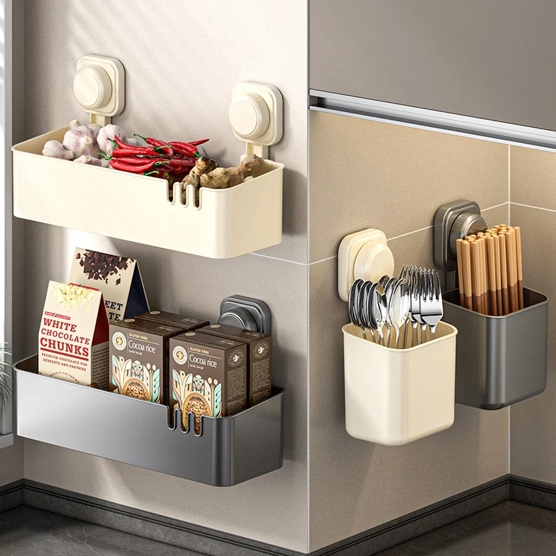 Kitchen Plastic Suction Cup Storage Box Wall Mounted Punch-Free Chopsticks Knives Forks Storage Box Save Space Removable
Kitchen Plastic Suction Cup Storage Box Wall Mounted Punch-Free Chopsticks Knives Forks Storage Box Save Space Removable