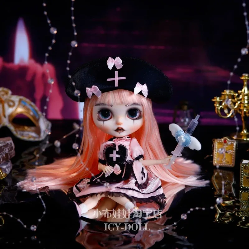 ICY DBS Blyth Doll Clothes Fashion Halloween Scary Black Pink Lolita Nurse Dress Set 19 Joints OB24 Doll Party Dress Up Clothes
ICY DBS Blyth Doll Clothes Fashion Halloween Scary Black Pink Lolita Nurse Dress Set 19 Joints OB24 Doll Party Dress Up Clothes