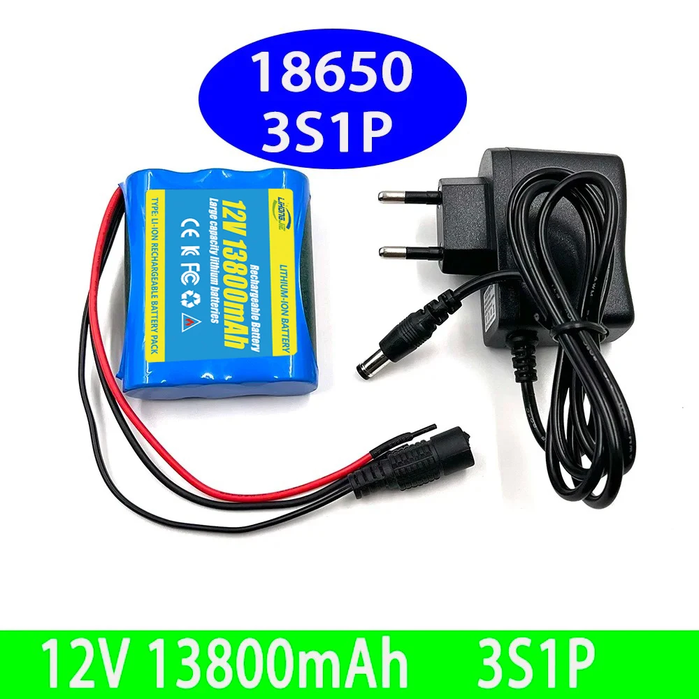 12V 13800mAh 18650 Lithium Rechargeable Battery pack 3S1P for Speaker flashlight CCTV Camera GPS Portable search light equipment
12V 13800mAh 18650 Lithium Rechargeable Battery pack 3S1P for Speaker flashlight CCTV Camera GPS Portable search light equipment