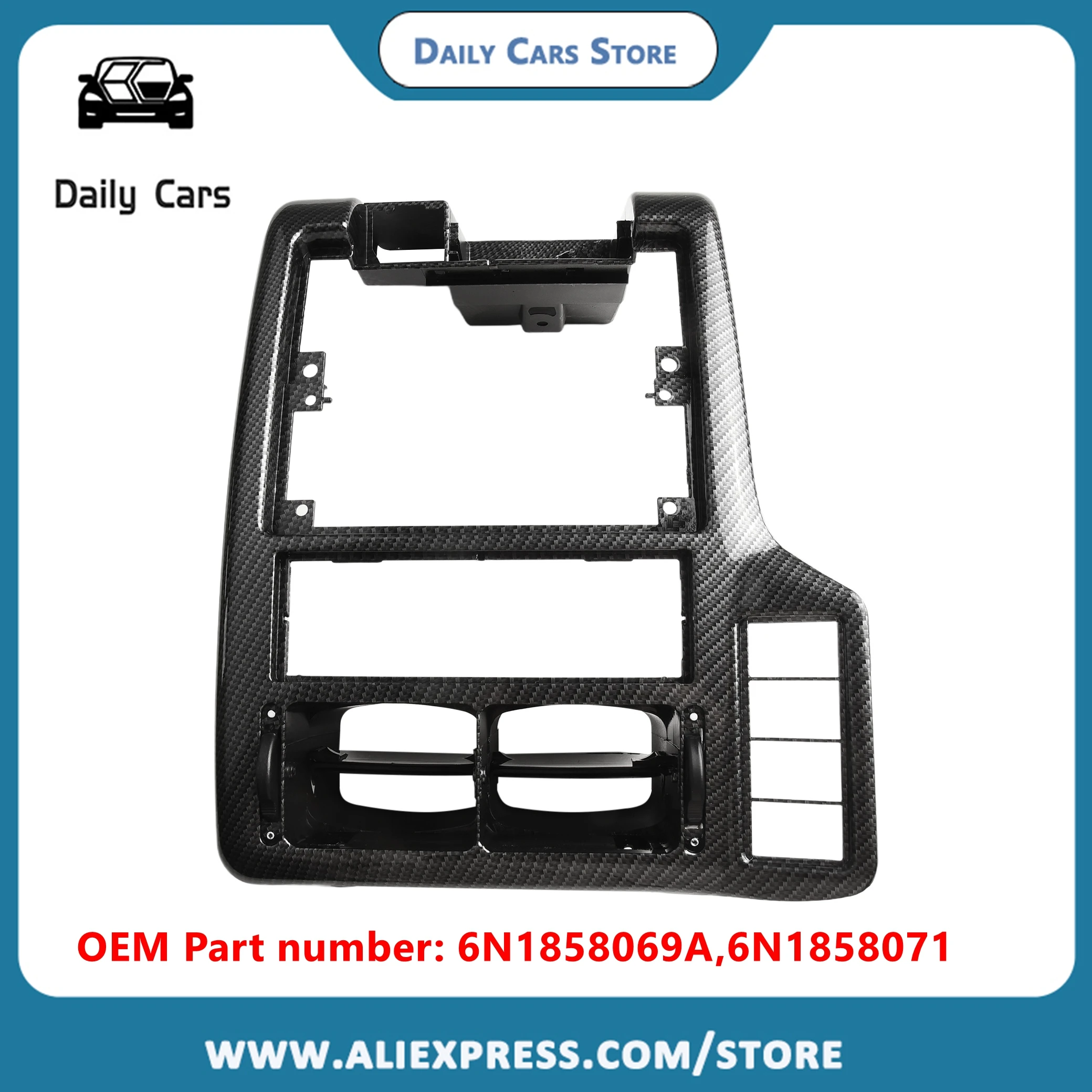 Replacement Car Inner Center Console Dash AC Air Vent Grille for OEM Parts For 6N1858069A 6N1858071A Easy Fit for Select Models
Replacement Car Inner Center Console Dash AC Air Vent Grille for OEM Parts For 6N1858069A 6N1858071A Easy Fit for Select Models