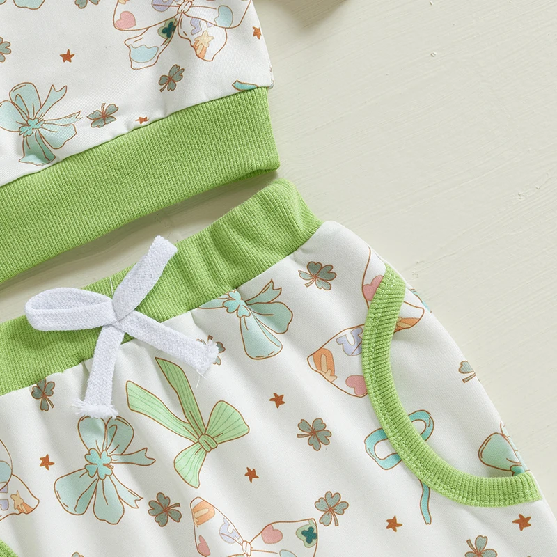 St Patrick s Day Baby Girl Outfits Green Shamrock Print Ruffle Sleeve Top Pants Headband 3Pcs Clothing Set for Toddler
St Patrick s Day Baby Girl Outfits Green Shamrock Print Ruffle Sleeve Top Pants Headband 3Pcs Clothing Set for Toddler