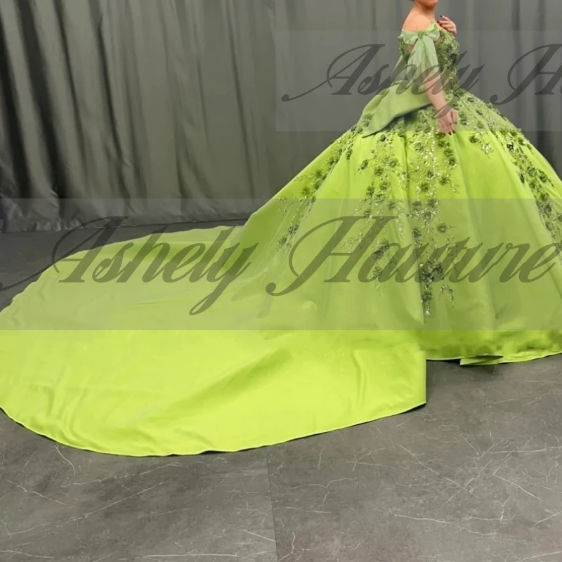 Customized Luxury Mexican Sweet 15 16 Girl Quinceanera Dresses Ballgown 3D Floral Applique Sweep Train Women Party Prom Dress
Customized Luxury Mexican Sweet 15 16 Girl Quinceanera Dresses Ballgown 3D Floral Applique Sweep Train Women Party Prom Dress
