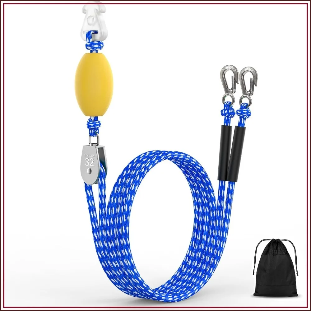 Heavy Duty Boat Tow Harness for Tubing, Self Centering 1-4 Riders, 360° Rotating Pulley, Floating Tube Rope
Heavy Duty Boat Tow Harness for Tubing, Self Centering 1-4 Riders, 360° Rotating Pulley, Floating Tube Rope