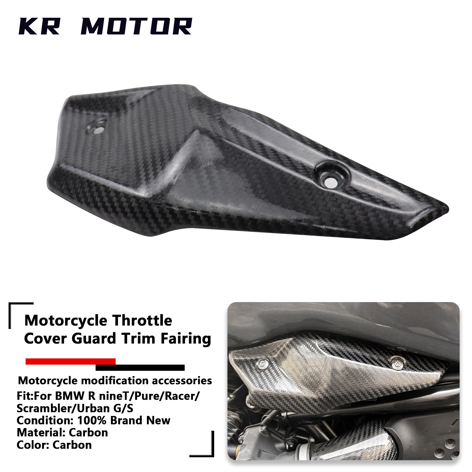 For BMW R Nine T Scrambler R9T Pure Racer Urban RnineT G/S Ninet /5 Motorcycle Carbon Fiber Throttle Cover Guard Trim Fairing