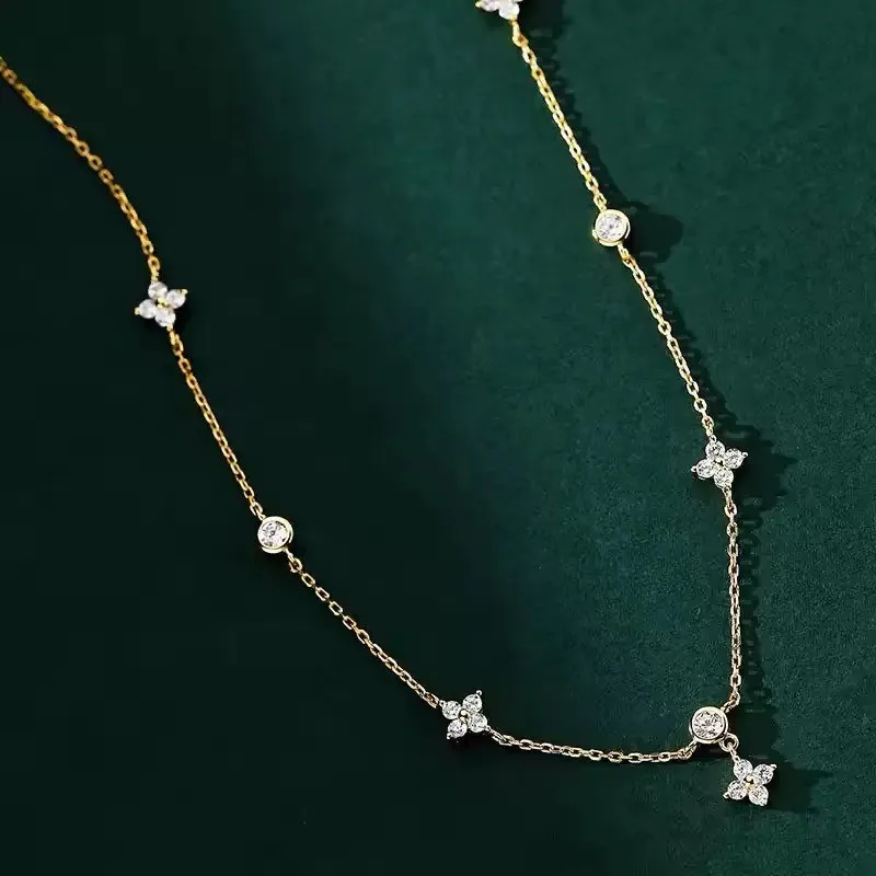 Chic Lucky Little 4 Leaves Clover Flower Pendant Necklace Choker for Women Ladies' Exquisite Fine Jewelry Bijoux 45cm Chain Gift
Chic Lucky Little 4 Leaves Clover Flower Pendant Necklace Choker for Women Ladies' Exquisite Fine Jewelry Bijoux 45cm Chain Gift