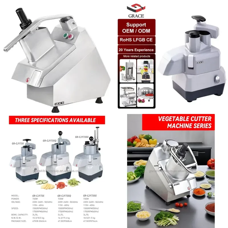 2026 Grace Commercial Electric Fruit Vegetable Cutter 220V Slicer Dicer Machine Multi-Function Kitchen Tool for Restaurant
2026 Grace Commercial Electric Fruit Vegetable Cutter 220V Slicer Dicer Machine Multi-Function Kitchen Tool for Restaurant