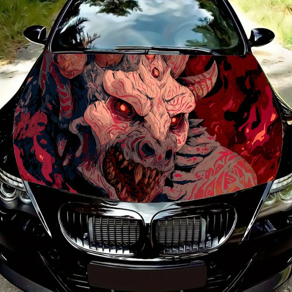 Super Cool Red Pattern Demon car hood stickers, waterproof self-adhesive, scratch resistant, easy to stick, durable car PVC stic
Super Cool Red Pattern Demon car hood stickers, waterproof self-adhesive, scratch resistant, easy to stick, durable car PVC stic