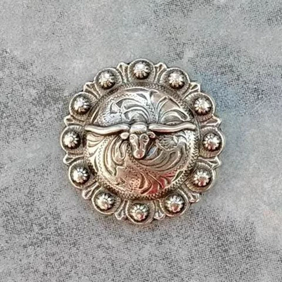 Leather craft hardware accessories DIY hand-sewn Texas bull head antique silver hardware accessories 44mm
Leather craft hardware accessories DIY hand-sewn Texas bull head antique silver hardware accessories 44mm