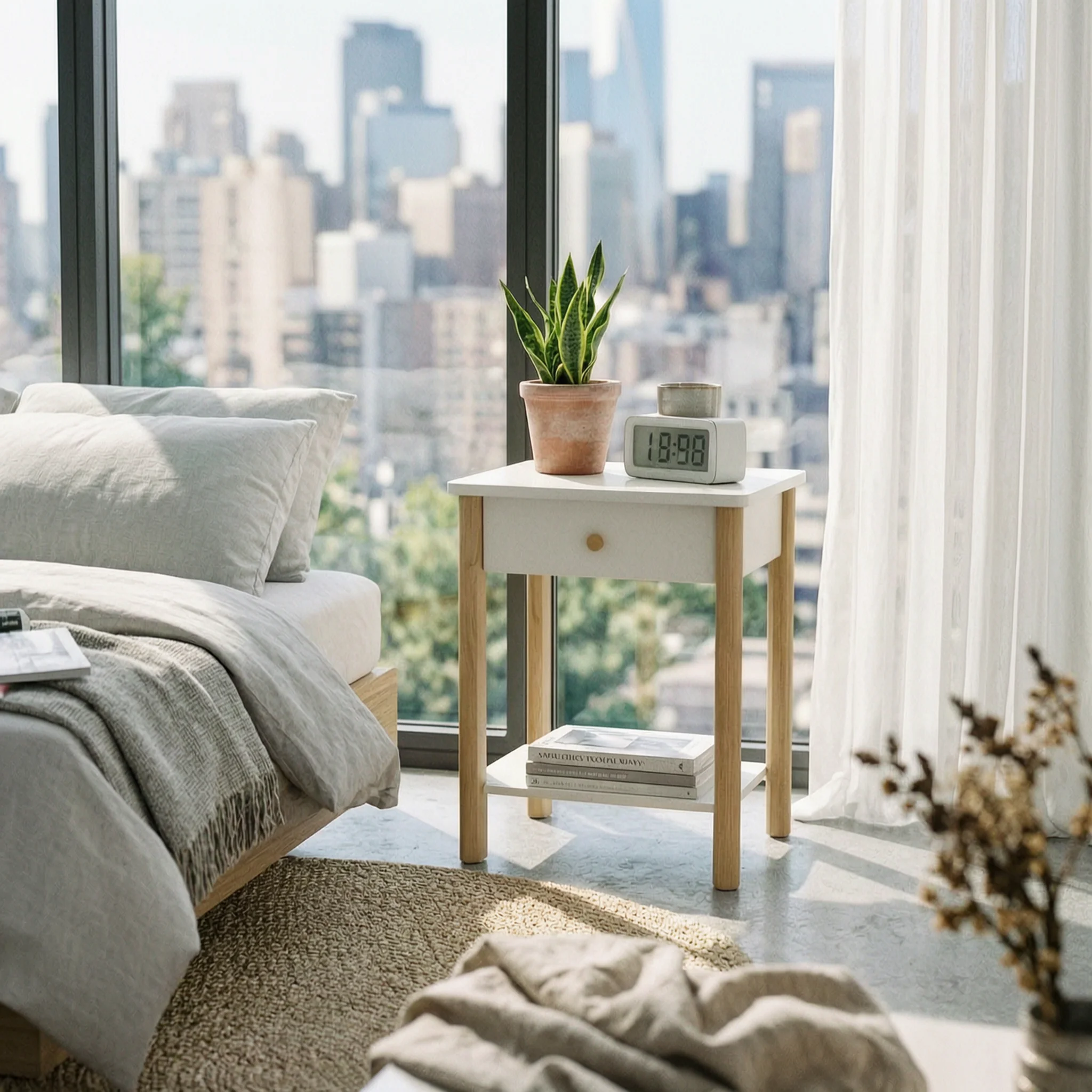 Nightstand with Drawers Nordic Design Drawer Bedside Table Wood Nightstand Bottom Shelf House Furniture Easy to Clean
Nightstand with Drawers Nordic Design Drawer Bedside Table Wood Nightstand Bottom Shelf House Furniture Easy to Clean