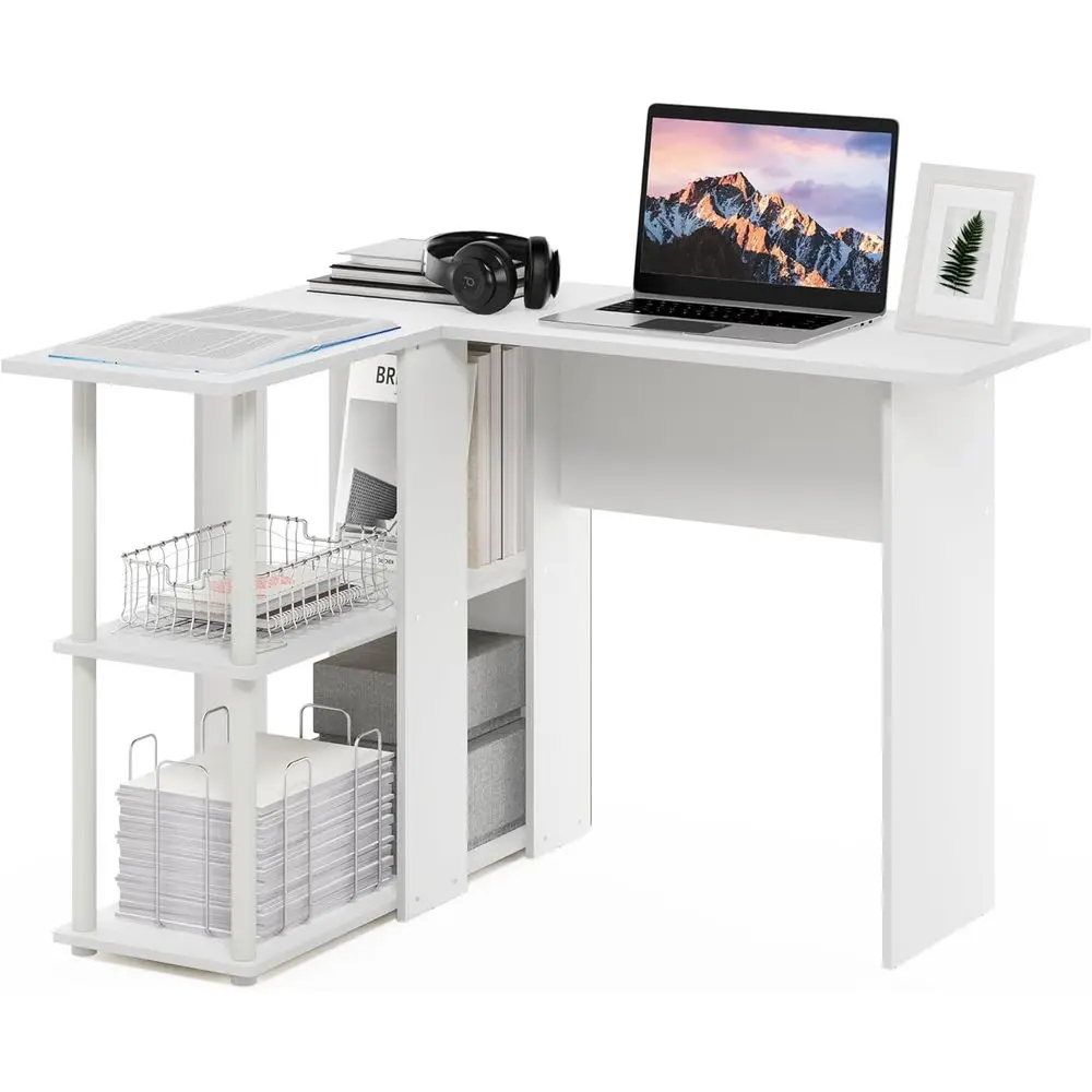 Abbott L-Shape Desk with Bookshel, 41.14 (W) x 28.94 (H) x 34.45 (D) inches, White/White
Abbott L-Shape Desk with Bookshel, 41.14 (W) x 28.94 (H) x 34.45 (D) inches, White/White