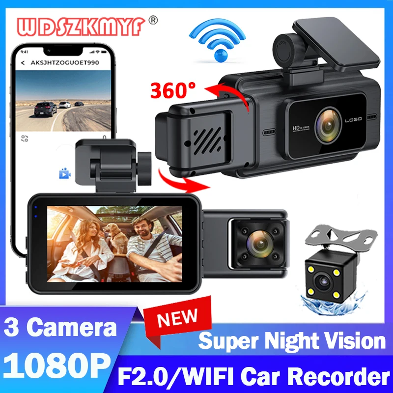 1080P Car Dvr 3 Channel Dash Cam for Cars Camera WIFI Video Recorder Rear View Camera for Vehicle Black Box Car Accessory
1080P Car Dvr 3 Channel Dash Cam for Cars Camera WIFI Video Recorder Rear View Camera for Vehicle Black Box Car Accessory