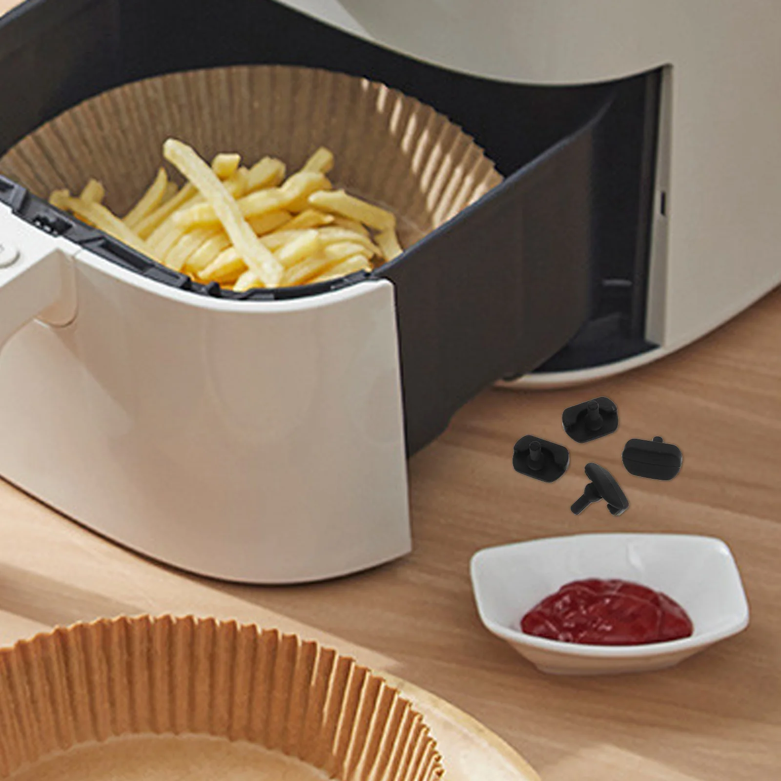 4Pcs ABS Air Fryer Bumper Covers - Heat Resistant Tray Feet Guards Protect Basket Extend Lifespan Universal Fit Cooking
4Pcs ABS Air Fryer Bumper Covers - Heat Resistant Tray Feet Guards Protect Basket Extend Lifespan Universal Fit Cooking