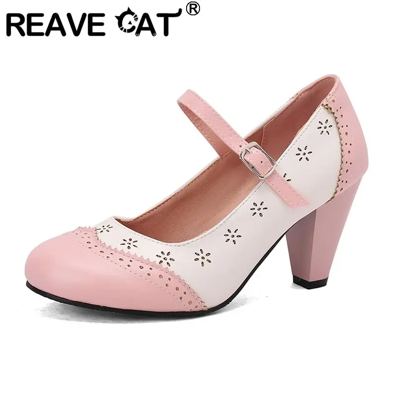 REAVE CAT 2025 Милые женские туфли-лодочки с круглым носком на блочном каблуке 7,5 см с пряжкой и ремешками, смешанные большие размеры 46 47 48 Женская обувь для свиданий
REAVE CAT 2025 Милые женские туфли-лодочки с круглым носком на блочном каблуке 7,5 см с пряжкой и ремешками, смешанные большие размеры 46 47 48 Женская обувь для свиданий