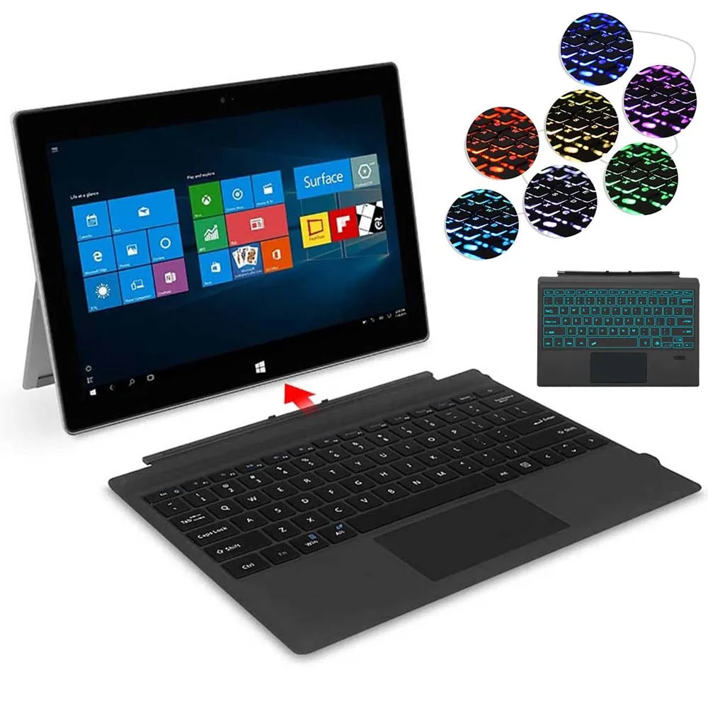 Bluetooth Keyboard for Microsoft Surface Pro 3 4 5 6 7 Wireless Backlight Touchpad Keyboard Tablet Laptop Gaming Keyboard Cover
Bluetooth Keyboard for Microsoft Surface Pro 3 4 5 6 7 Wireless Backlight Touchpad Keyboard Tablet Laptop Gaming Keyboard Cover
